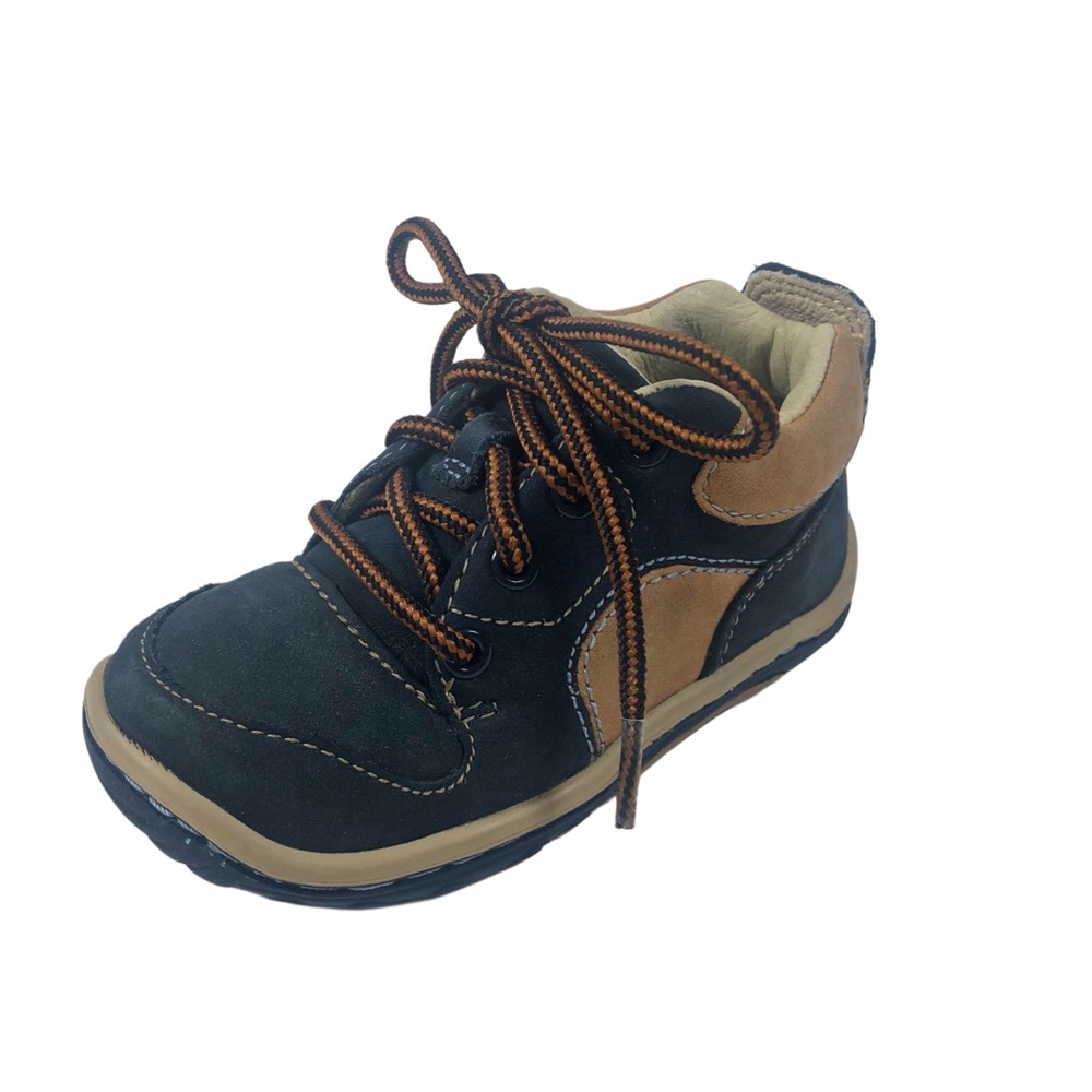 Stride Rite Black and Tan Kids Sneakers